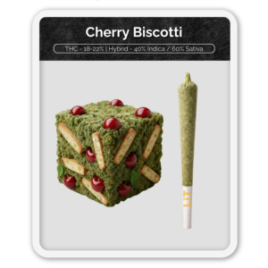 Black Label Cherry Biscotti Preroll Hash Infused